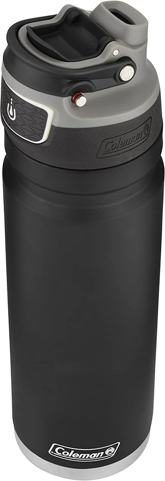 "Ultimate FreeFlow Vacuum-Insulated Stainless Steel Water Bottle - Leak-Proof Lid, 24Oz/40Oz with Button-Operated Lid & Carry Handle - Enjoy Hot or Cold Drinks for Hours!"